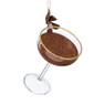 Kersthanger espresso martini - bruin - 9.5x7.8x7 cm